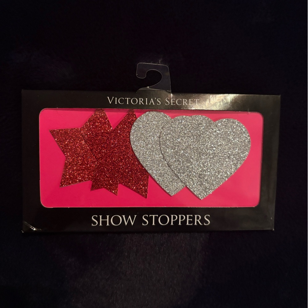 Victoria's Secret Silver and Red Glitter Pasties